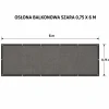 Osłona balkonowa Gardenic, 75 x 600 cm, HDPE, szara