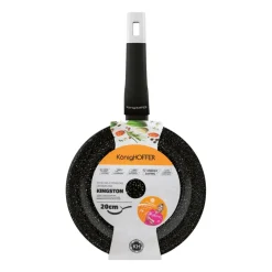 Patelnia aluminiowa Konighoffer Kingstone, 20 cm, powłoka ceramiczna, czarna