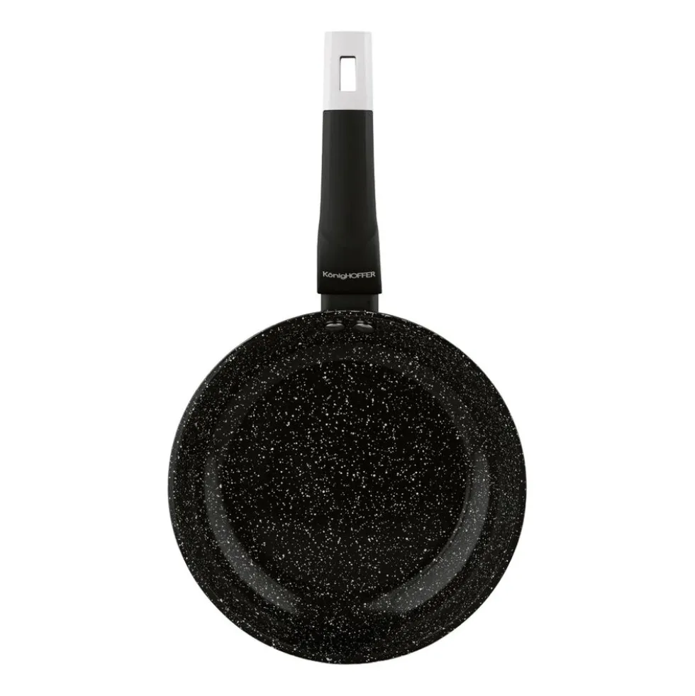 Patelnia aluminiowa Konighoffer Kingstone, 20 cm, powłoka ceramiczna, czarna
