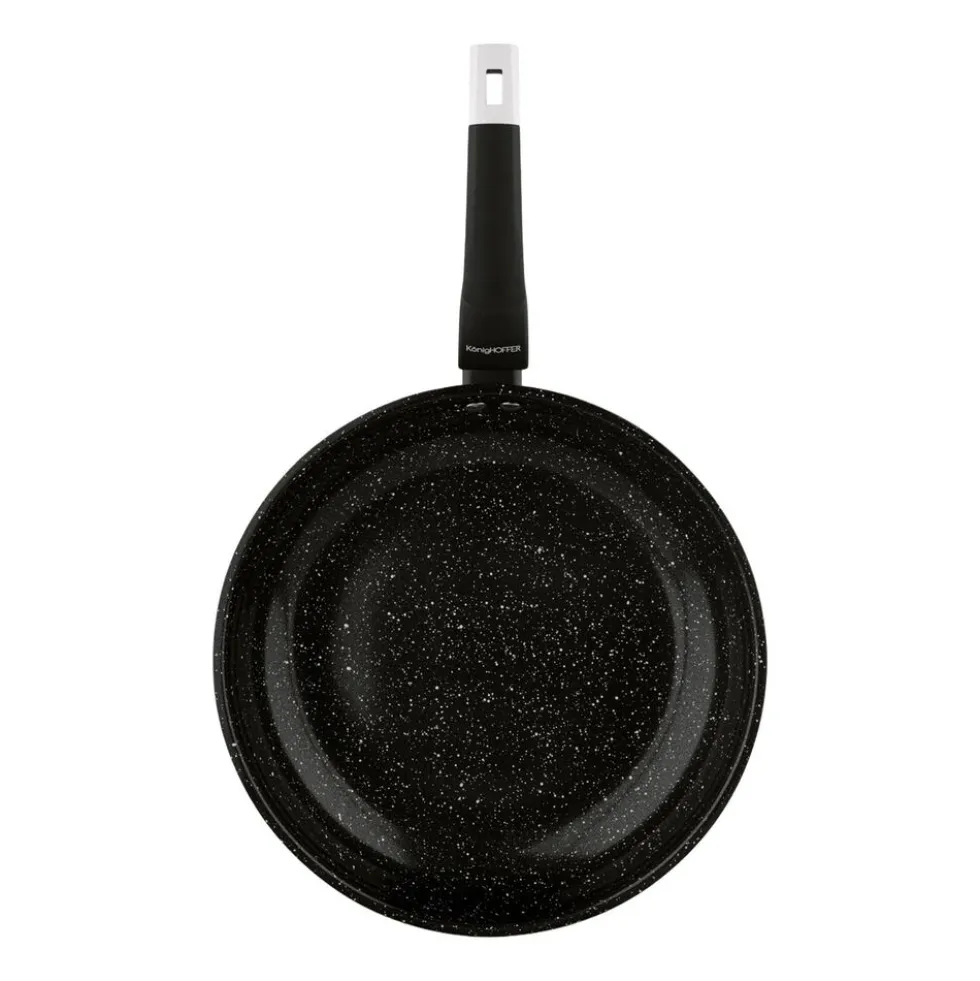 Patelnia aluminiowa Konighoffer Kingstone, 28 cm, powłoka ceramiczna, czarna