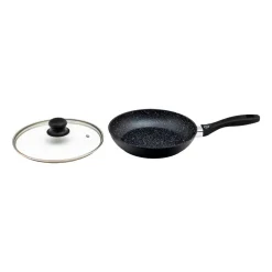 Patelnia aluminiowa MG Home Verden, 22 cm, z pokrywką