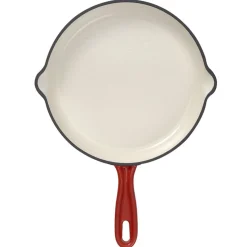 Patelnia 25 cm MG Home Infinito, żeliwna, czerwona