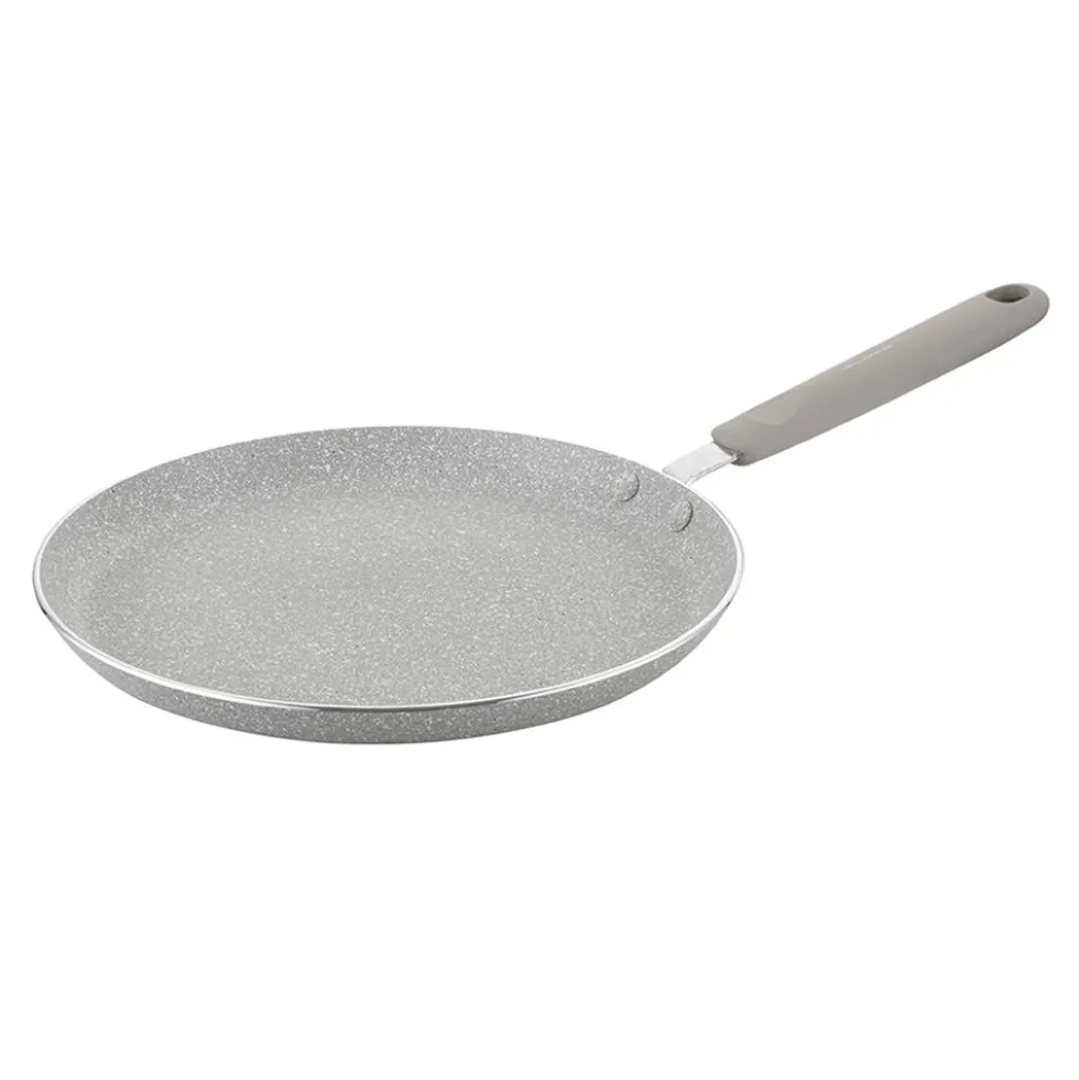Patelnia do naleśników 25 cm Florina Sandy, aluminiowa, srebrna