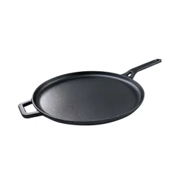 Patelnia do naleśników Kinghoff, żeliwna, czarna