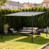 Pergola stalowa do elewacji Jumi, 250 x 250 x 250 cm, czarna