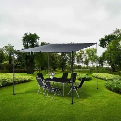 Pergola stalowa do elewacji Jumi, 250 x 250 x 250 cm, czarna