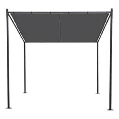 Pergola stalowa do elewacji Jumi, 250 x 250 x 250 cm, czarna