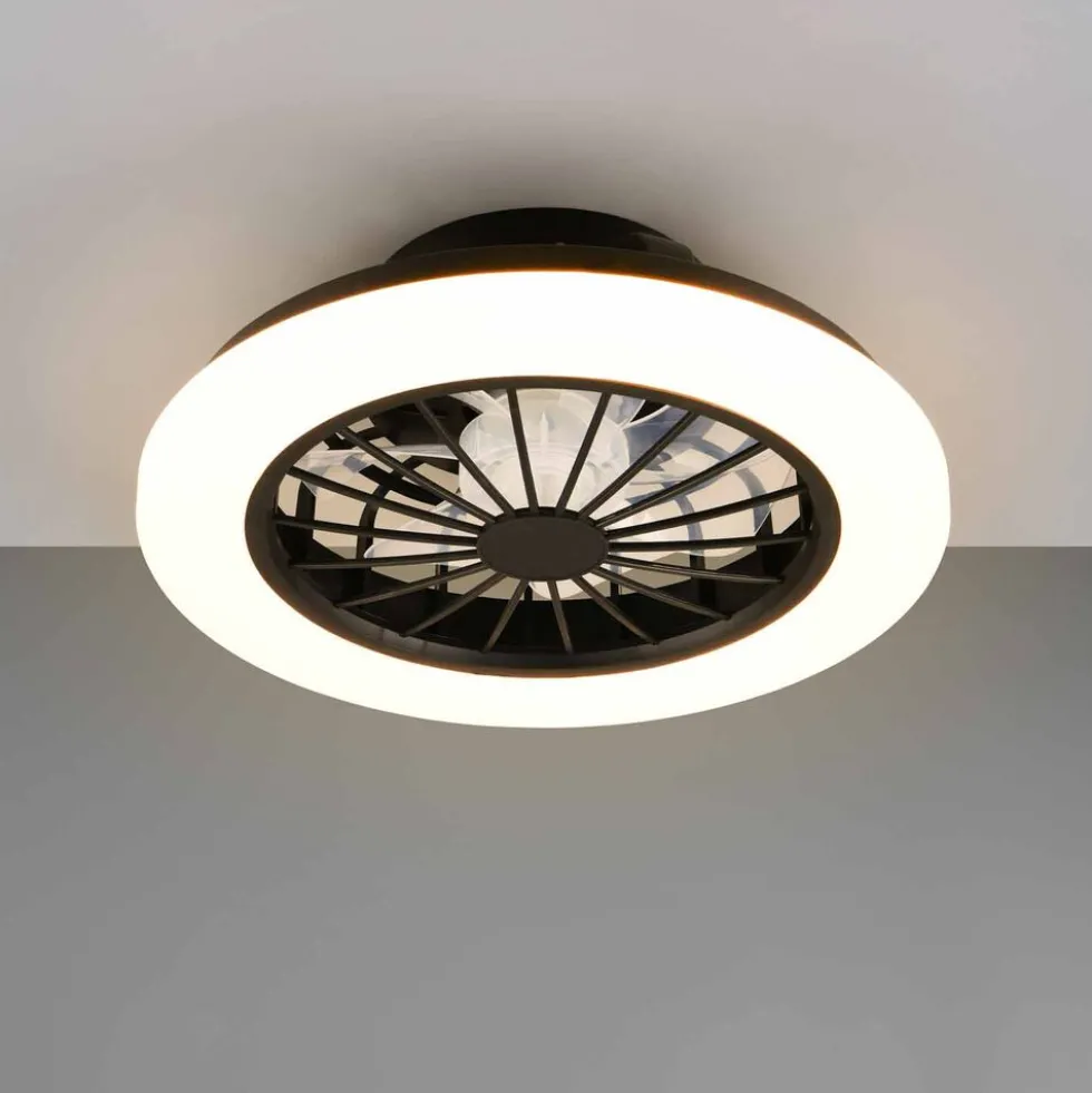 Plafon LED Sanico Goldlux Ghana, 38,5 cm, z wentylatorem, pilot IR