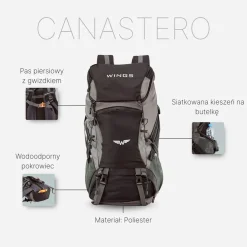 Plecak górski Wings Canastero, 30 l, czarny