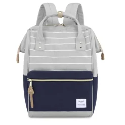 Plecak miejski Himawari, 19 l, z USB, szaro-granatowy