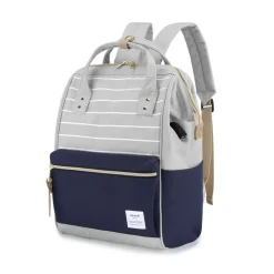 Plecak miejski Himawari, 19 l, z USB, szaro-granatowy