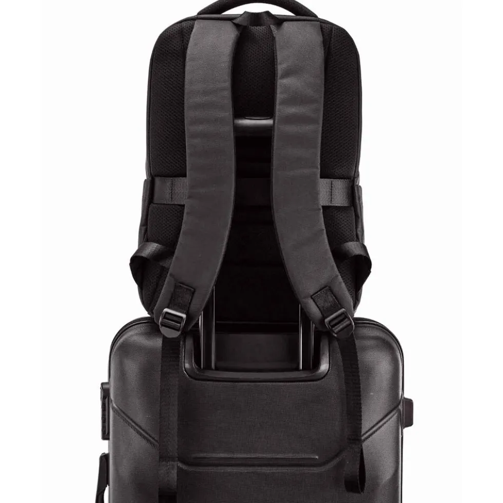 Plecak męski Wings Brant BRT02, 30 x 14 x 43 cm, 18 l, czarny