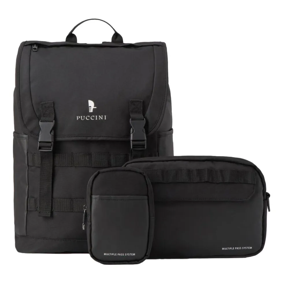 Plecak podróżny Puccini Adventure Collection, 27 l, modułowy, czarny