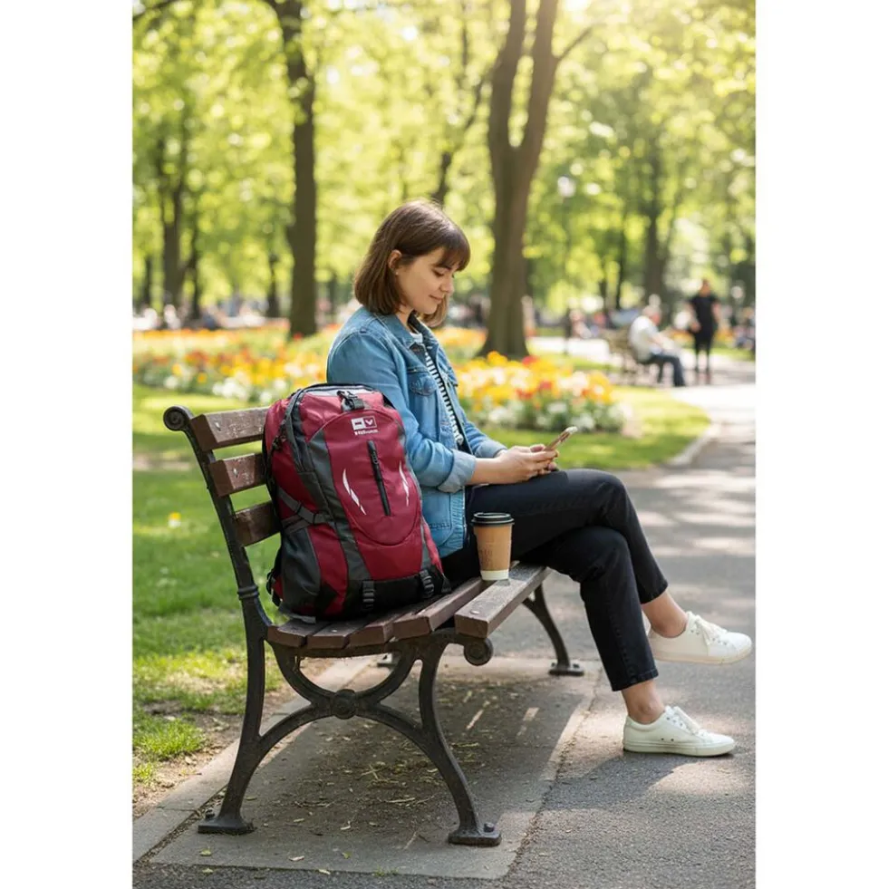 Plecak turystyczny HiMountain Terra, 35 l, czerwony