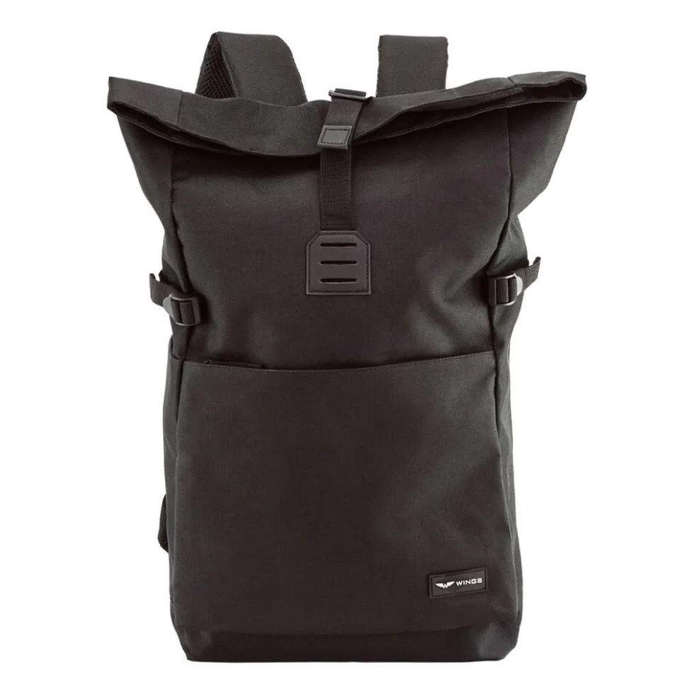 Plecak zwijany Wings Trogon, 16 l, czarny