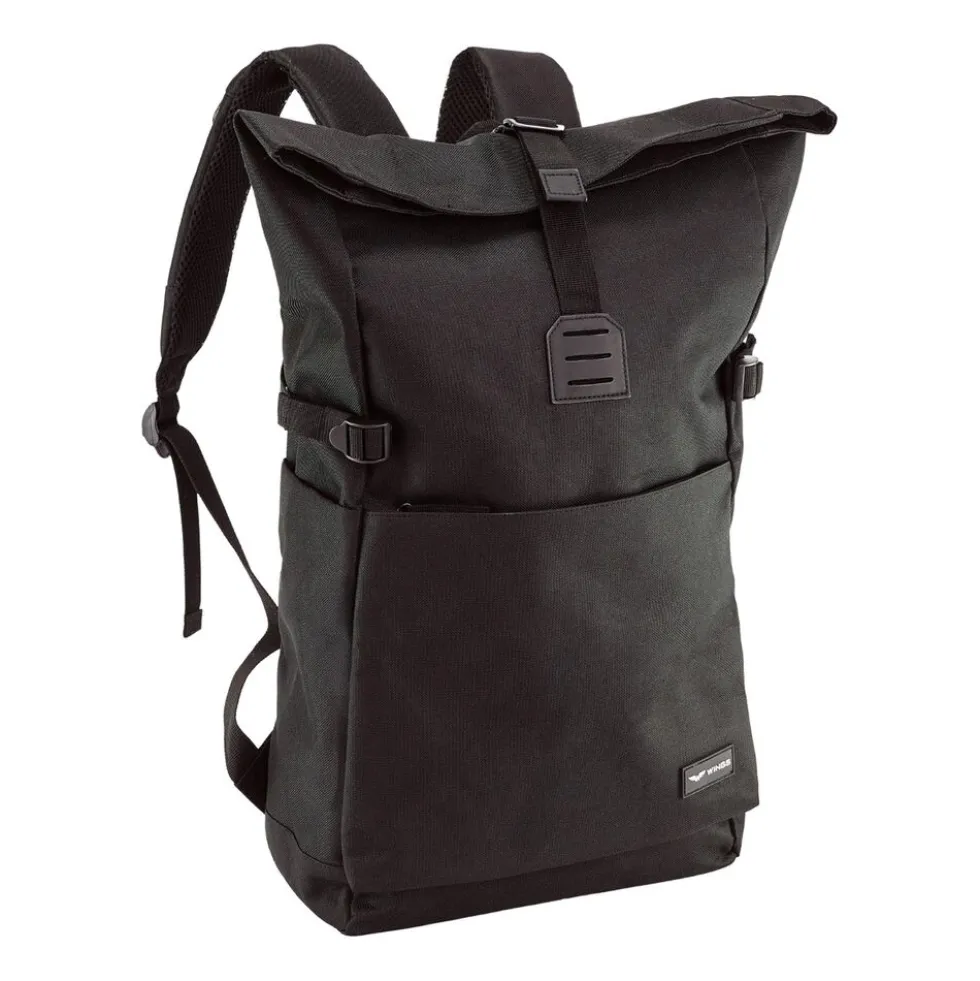 Plecak zwijany Wings Trogon, 16 l, czarny