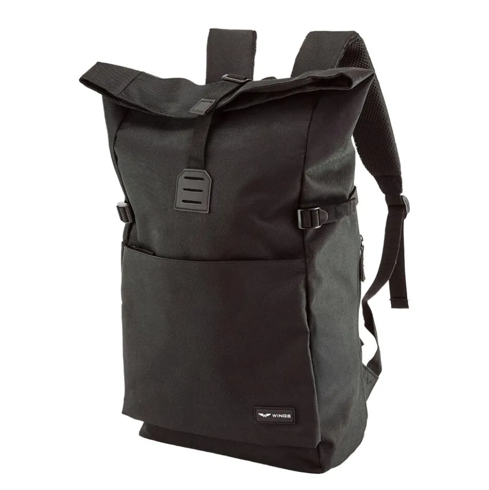 Plecak zwijany Wings Trogon, 16 l, czarny