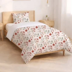Pościel bawełniana 140 x 200 cm Pation Home Vivienne, maki
