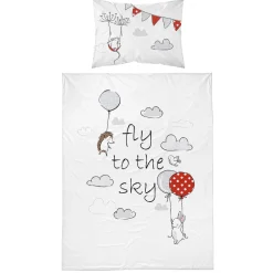 Pościel dziecięca 100 x 135 cm Mayamoo, słoń, szara