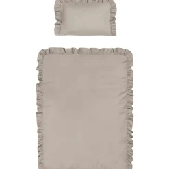 Pościel niemowlęca 100 x 135 cm Pure, z falbaną, taupe
