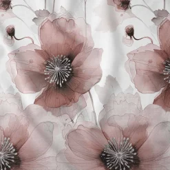 Pościel satynowa 140 x 200 cm Home Satin, pudroworóżowa w duże kwiaty