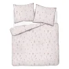Pościel z perkalu 160 x 200 cm Lame Percale, kolorowe kwiatki, różowa