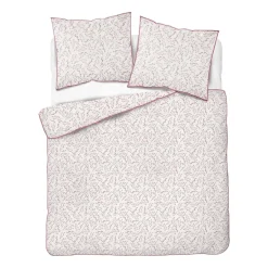 Pościel z perkalu 220 x 200 cm Lame Percale, różowe kwiatki
