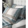 Pościel z perkalu 160 x 200 cm Lame Percale, geometria, niebieska