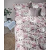 Pościel z perkalu 160 x 200 cm Lame Percale, różowe kwiaty