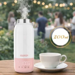 Podgrzewacz do mleka Neno Luvio, 120 W, z funkcją gotowania wody, biały