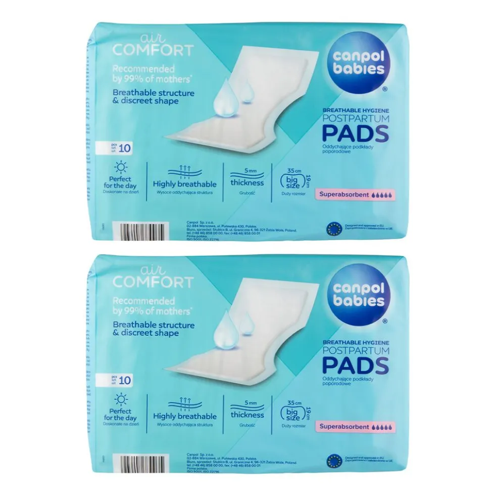 Podkłady poporodowe na dzień Canpol Babies, 2 x 10 sztuk