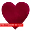Poduszka Domarex Cleo Serce 45 x 45 cm, welwetowa, bordowa