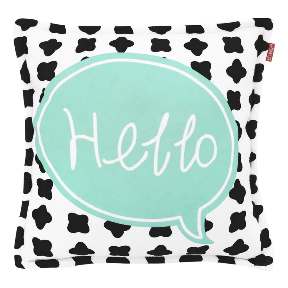 Poduszka Domarex Hello Baby & Love, miętowy nadruk