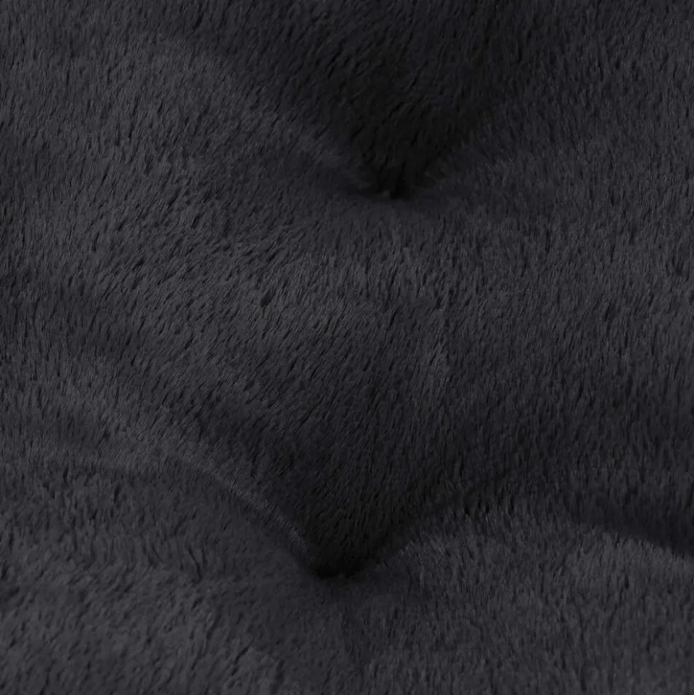 Poduszka okrągła Domarex Ivy Plush, ciemnoszara