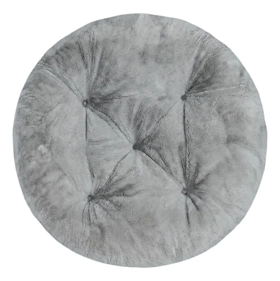 Poduszka okrągła Domarex Ivy Plush, szara