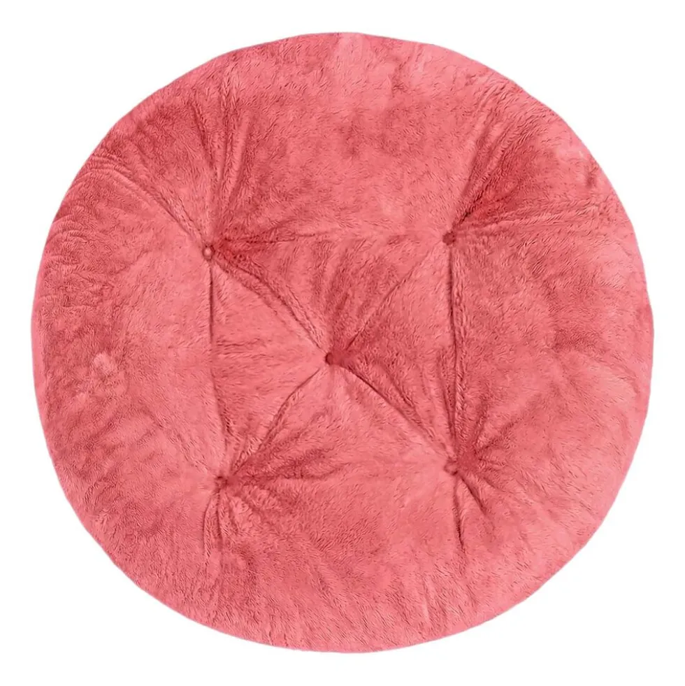 Poduszka okrągła Domarex Ivy Plush, różowa