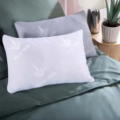 Poduszka ortopedyczna Smukee Home Aloe Vera 60 x 40, biała