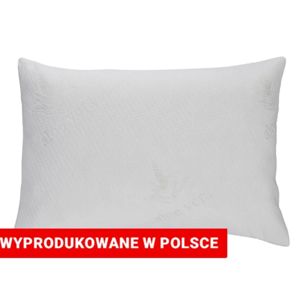 Poduszka ortopedyczna Smukee Home Aloe Vera 60 x 40, biała