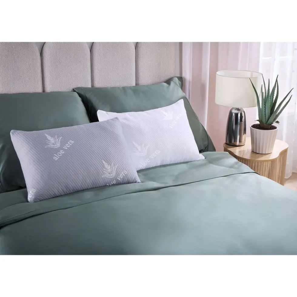 Poduszka ortopedyczna Smukee Home Aloe Vera 60 x 40, biała