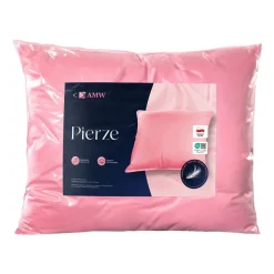 Poduszka Pierze 70 x 80 cm AMW, kacze pierze i puch, różowa