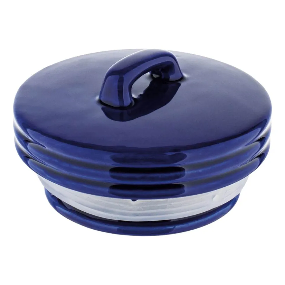 Pojemnik ceramiczny z pokrywką Tadar Folklor, 900 ml, biały