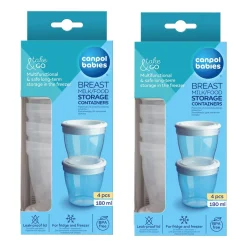 Pojemniki do przechowywania pokarmu Canpol Babies, 180 ml, 8 sztuk