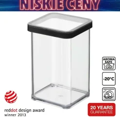 Pojemnik kwadratowy Rotho Loft, 1 l, czarny