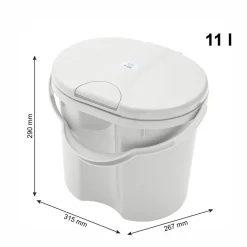 Pojemnik na pieluchy Rotho Tilo, 11 l, biały
