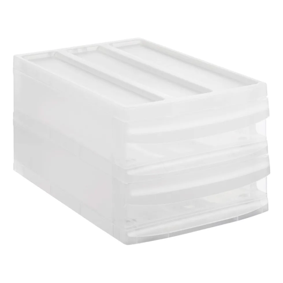 Pojemnik z 4 szufladami 25,5 x 39,5 x 20,3 cm Rotho Tower, transparentny
