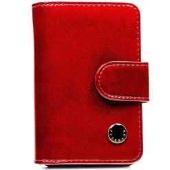 Portfel damski skórzany Peterson, 2,5 x 8,5 x 3 cm, RFID, z zatrzaskiem