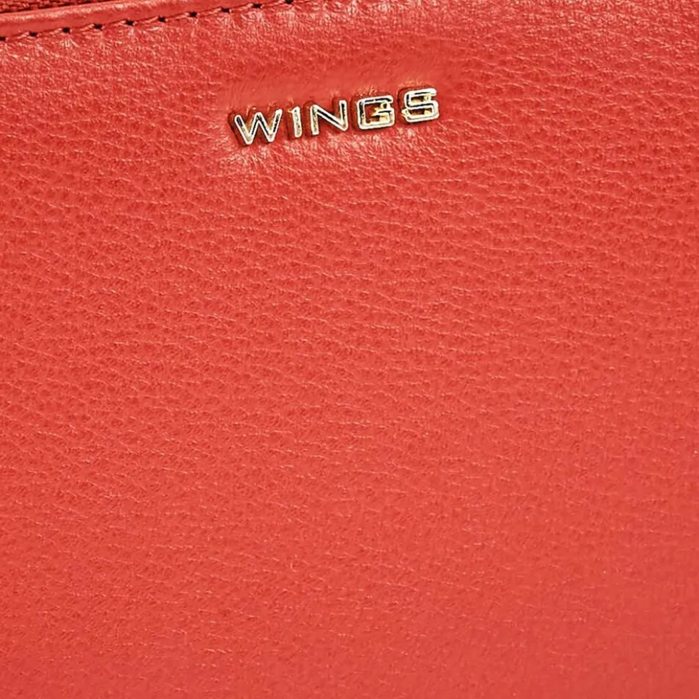 Portfel damski skórzany Wings 2W9, czerwony