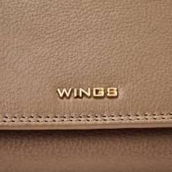 Portfel damski skórzany Wings 2W10, beżowy