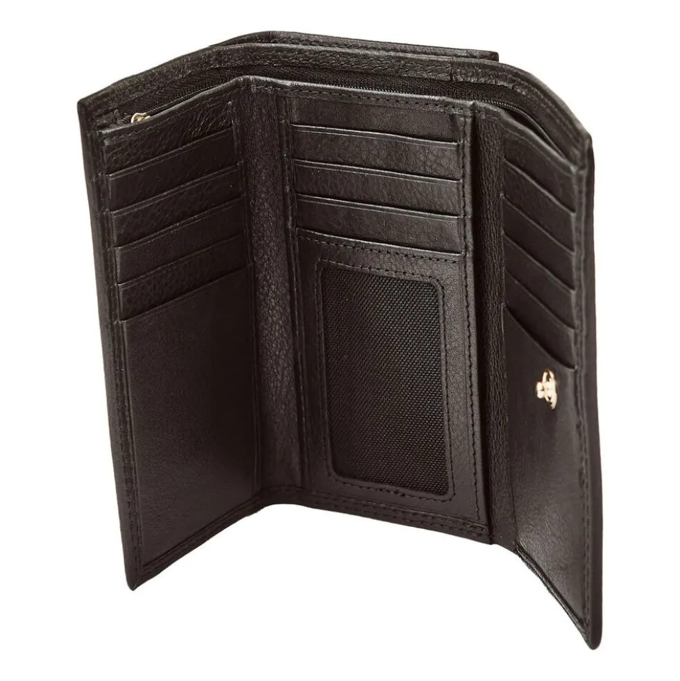 Portfel damski skórzany Wings 2W10, czarny