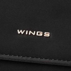 Portfel damski Wings Willow WLL01, 13 x 9 x 2 cm, czarny